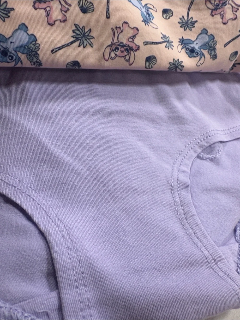 Disney Girls' Stitch Print Briefs Peach and Blue - Picture 4 of 8